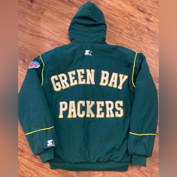 Vintage 90’s Green Bay Packers Starter Jacket Puffer Quilted Football Authentic